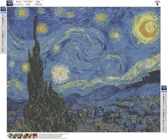 مجموعة رسم بالأحجار الكريمة "ليلة النجوم"