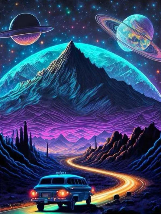 Rides to Cosmos Gem Painting Kit